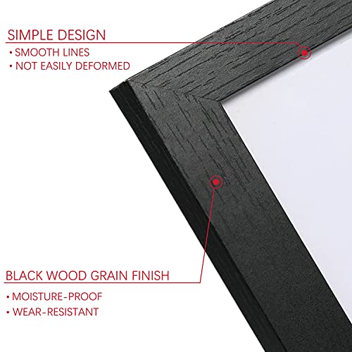 Pealsn 11X14 Picture Frame Set Of 6, Display Pictures 8X10 With Mat Or 11X14 Without Mat For Wall Mounting Or Table Top Display, Photo Frames Collage For Wall Decor, Black Woodgrain. #TOP2