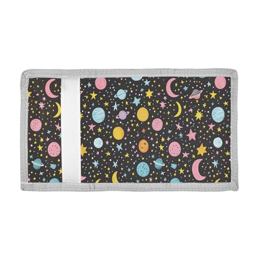 ALAZA Kids Wallets for Boys Girls Toddler Trifold Wallet Children Small Moon Star with Zipper Coin Pocket2
