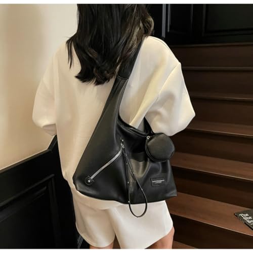 2 Pcs Slouchy Crescent Hobo Bags Women Trendy Crossbody Purse Satchels Shoulder Bag Cute Top-handle Tote Handbag 20252