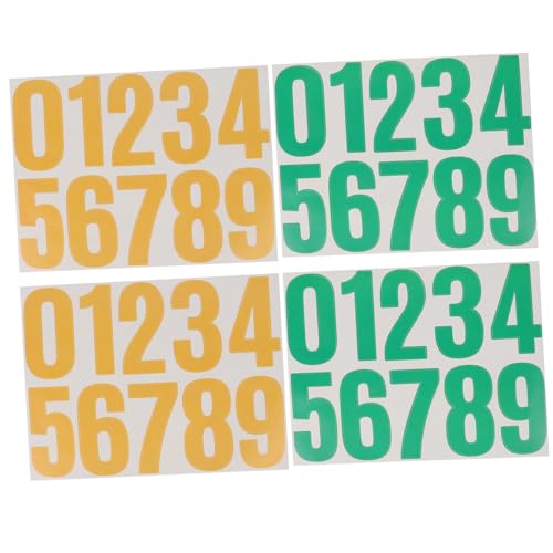 BAZEITFLOW 4sheets Garbage Bin Number Stickers Wheelie Bin Stickers Numbers DIY Mailbox Adhesive Address Self-Adhesive Decals Outdoor-use