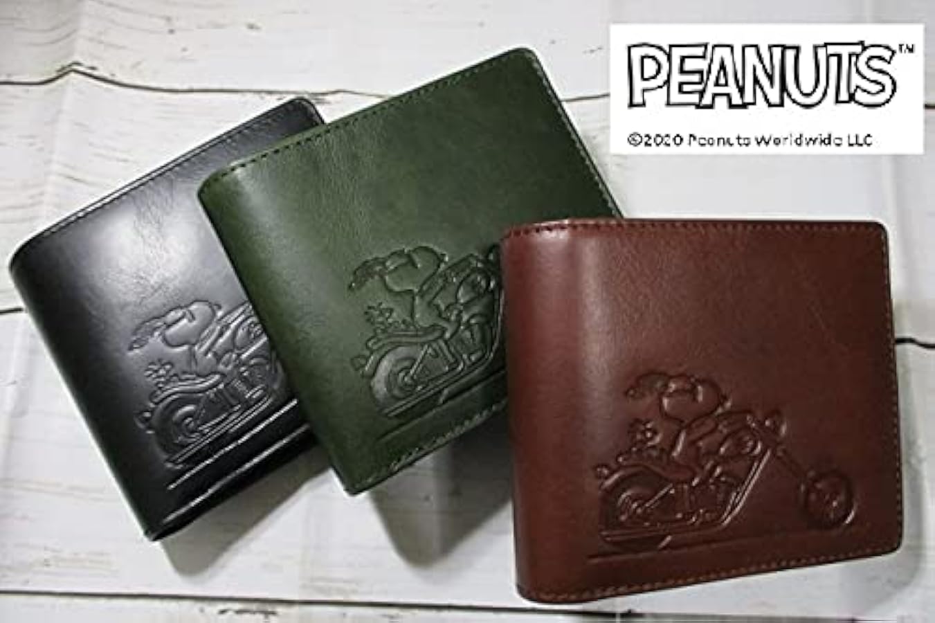 Amazon | [スヌーピー] 財布 メンズ 二つ折り ブランド 本革 new