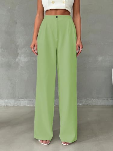 Image of Toochki Trousers for Woman Pants Women's Formal Office Korean | Black Track Pant | Straight | Cotton Spandex Stretchable Trouser | High-Waisted Bottom Wear