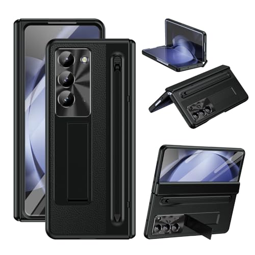 Protection Samsung Fold 4 anti rayure avec verre et étui stylo noir
