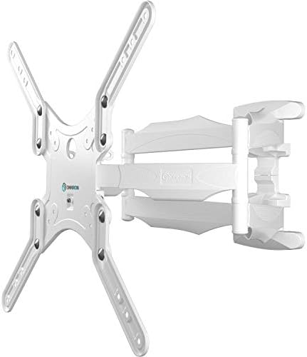 ONKRON TV Mount Full Motion Tilt Swivel Wall Bracket 35 to 60-Inch LED LCD Flat Panel TVs VESA up to 400 x 400 mm M5 White