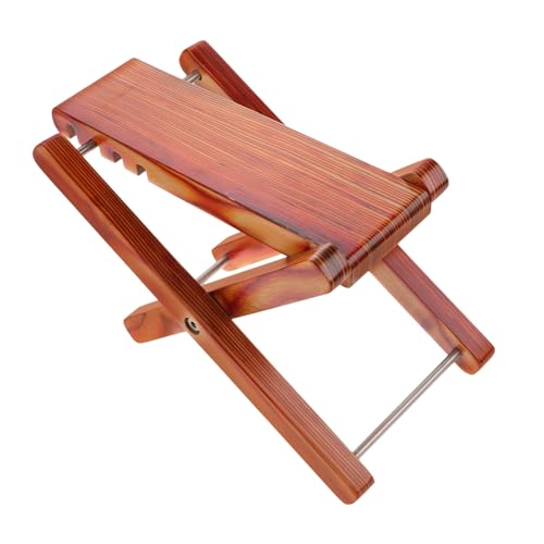 BESTonZON Solid Wood Guitar Foot Rest Bamboo Foot Stool 4 Height Settings Acoustic Guitar Accessories