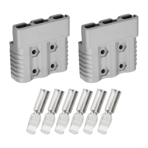 Conector de carretilla elevadora industrial de 175 A y 600 V robusto gris 2
