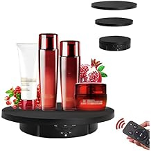 Electric Rotating Turntable for Photography, 3 in 1 Rotating Display Stand Small with Remote Control for Video Shooting, Display Jewelry