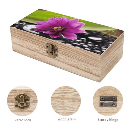Boîte en bois fleur violette pour sublimer votre coiffeuse