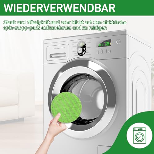 YANGYUQI 12 Stück Mikrofaser-Pads Kompatibel für Steam Twister Dampfreiniger, Ersatz Pads für alle Böden - Langlebig und Perfekte Passform - Maschinenwaschbar