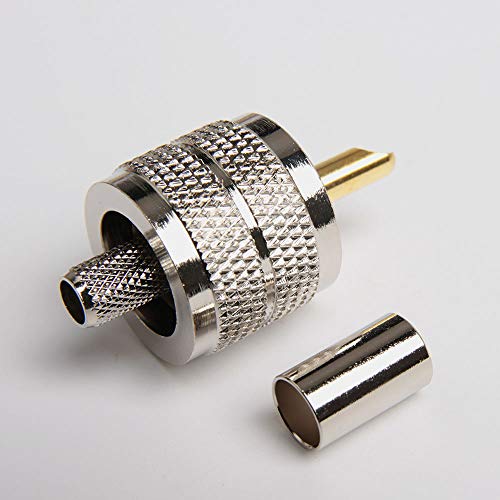 Acxico Conector Coaxial macho UHF PL259 pack 10 unidades miniatura 3