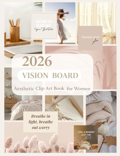 2026 Vision Board: Aesthetic Clip Art Book for Women: Feminine