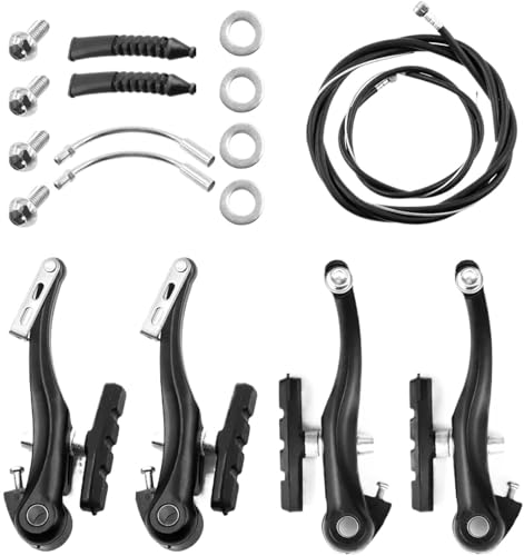 ���]�ԃ��A�u���[�L�h���� MTB BMX ���]�� V �u���[�L�Z�b�g MTB �L�����p�[�Z�b�g AL ���j�A�v���u���[�L�p�b�h�t�����o�[���C���[���t���c�[�� ���]�ԗp�h�����u���[�L��(Two pairs with wire)