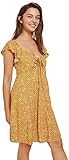 Vestido Springfield Vestido Corto Lazada para Mujer, Estampado Amarillo, 42