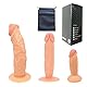 Kobeauty Realistischer Dildo Set, 3 Größen, Anal Trainings Set mit Saugnapf-Basis, AnalDildos für Anfänger und Profis, Hautfarben