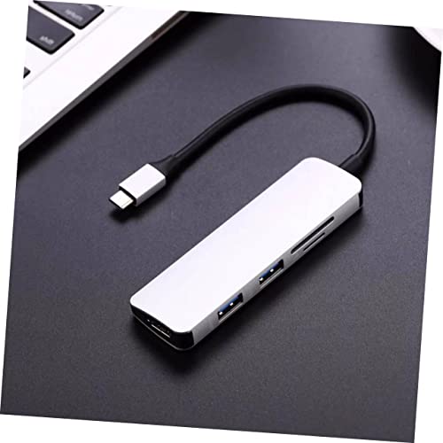 UKCOCO 5 1 Hub Tipo C Com Adaptador De Hub USB C Conversor Prata USB Tipo C Hub USB C Hub