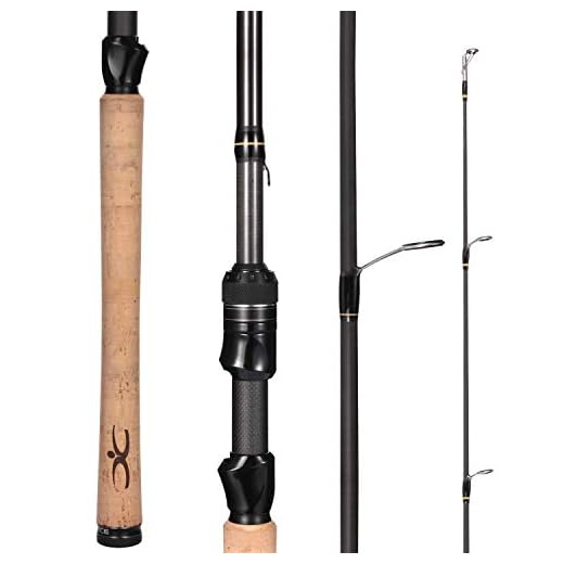 Cadence Essence Spinning Rod, Strong & Lightweight 24-Ton Graphite Rod, Stainless Steel Guides with SIC Inserts, Freshwater or Saltwater, Extremely Sensitive Spinning Rod (Essence 701S-MHF)