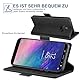 Giyer Handyhülle für Samsung Galaxy A6 Hülle mit Schutzfolie, Schutzhülle Galaxy A6 2018 PU Leder Wallet Flip Case Standfunktion Kartenfach Klapphülle für Samsung A6 Cover Tasche (Schwarz)