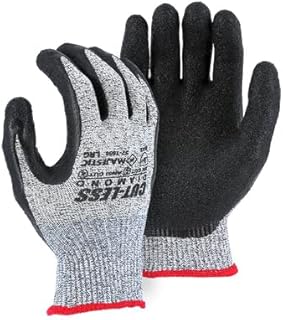371565-LG Knit Glove Seamless Ultimate Grip Foam Nitrile Gloves Palm Black Fit Power Grip (Pair of Each)