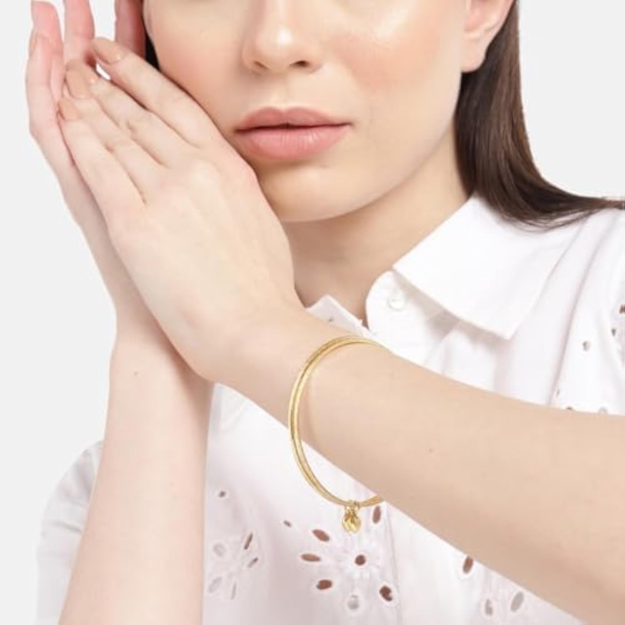925 Silver Plated Bangle Set for Mother-Daughter
