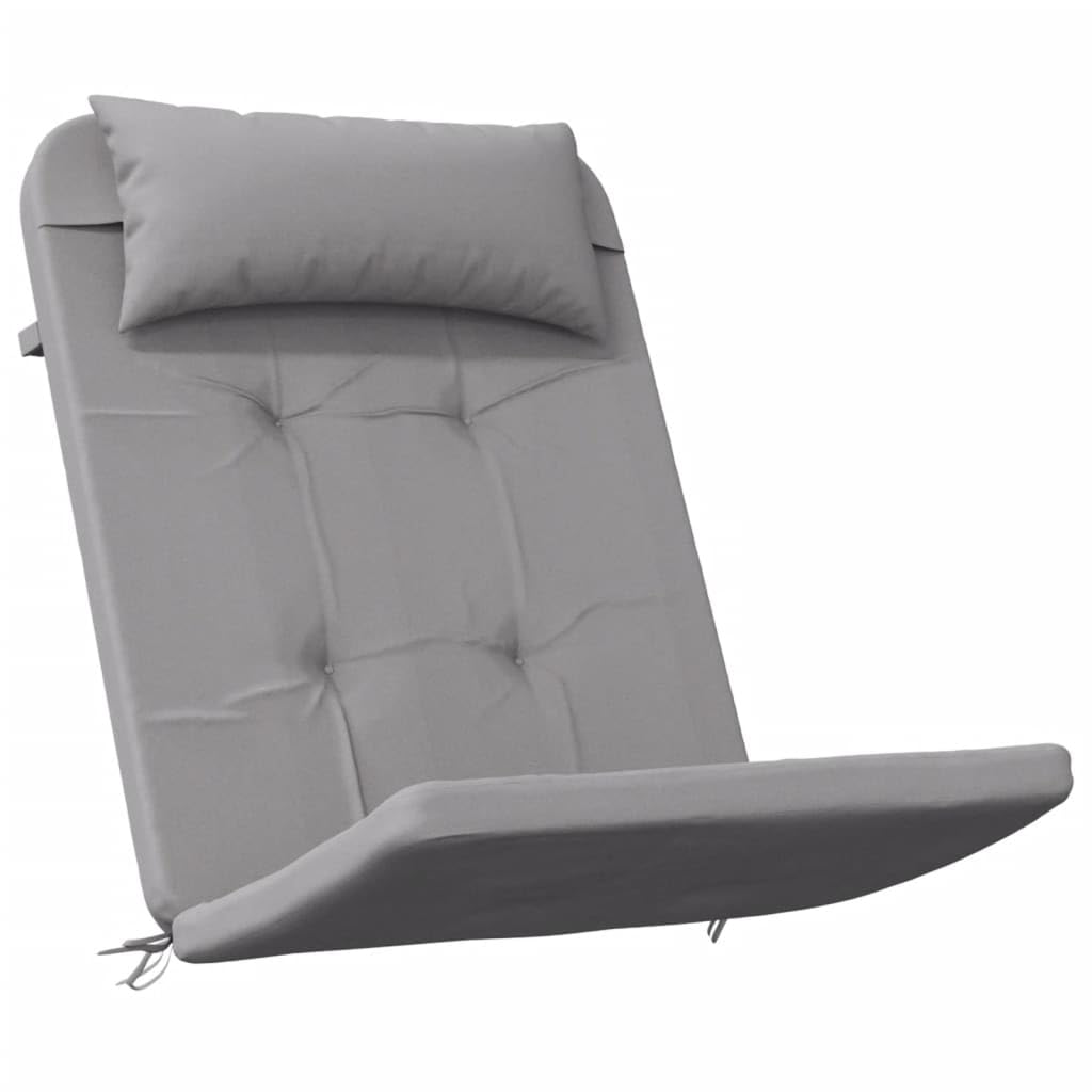 vidaXL Coussins de Chaise Adirondack Lot de 2 Gris Tissu Oxford, Coussin, Coussin de siège de Jardin, Coussin de Chaise d'extérieur, Coussin de Chaise