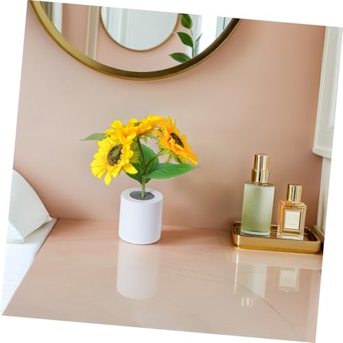 Lampe de nuit LED tournesol Zerodeko avec 3 têtes pour décoration de chevet