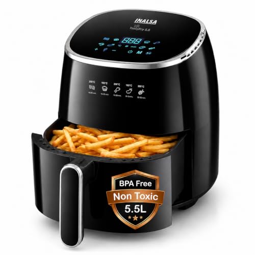 Inalsa Air Fryer For Home|5.5 L Capacity|1600 W With Smart Aircri...