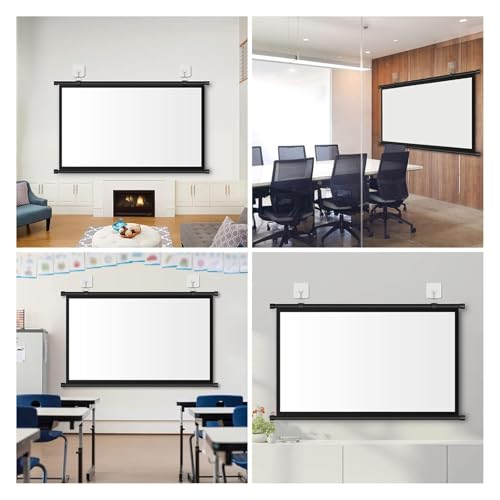 Pantalla para proyector manual 16:9 72 pulgadas miniatura 5
