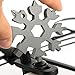 Snowflake Multi-Tool - 19-in-1 Stainless Steel Snowflake Tool with Keychain, Screwdriver, Bottle Opener, Compact and Portable for Outdoor Adventure and Daily Use