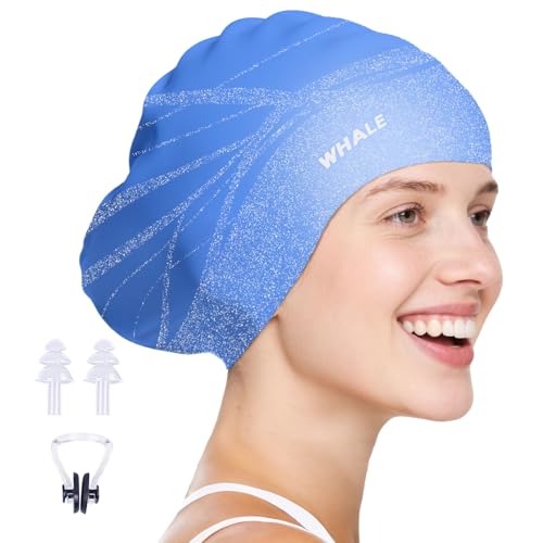 WHALE Extra Large Swim Cap Designed for Men and Women with Thick