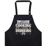 EXPRESS-STICKEREI Delantal cocina hombres/mujeres con divertida frase Today's Forecast Delantal con bolsillo ajustable para maestros parrilleros. Regalo de cumpleaños para fanáticos de la parrilla