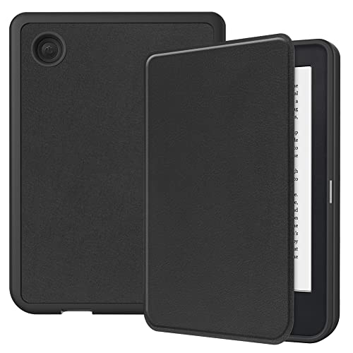 Kepuch Custer Funda para Kobo Clara 2E 2022 6",Slim Smart Cover Fundas Carcasa Case Protectora de PU-Cuero - Negro