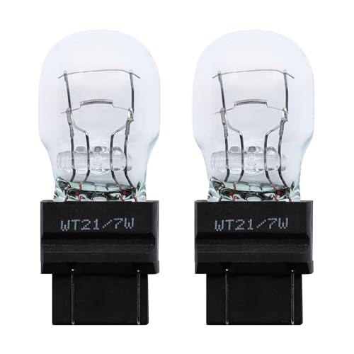 RUNEWAX WT21W/7W WT21/7W Halogen Bulbs OEM 12V 21W Standard Brake/Tail/Turn Signal Light Long Life, 2-Pack