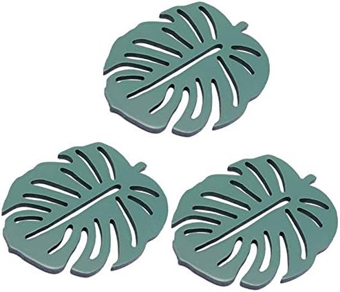 3 Pcs Coasters Tropical Leaf Placemats Tea Cup Mat Table Mat Insulation Pads Table Decorative Non-Slip Drinks Coasters for Home Bar Accessories Kitchen Beach Party Decorations Gifts