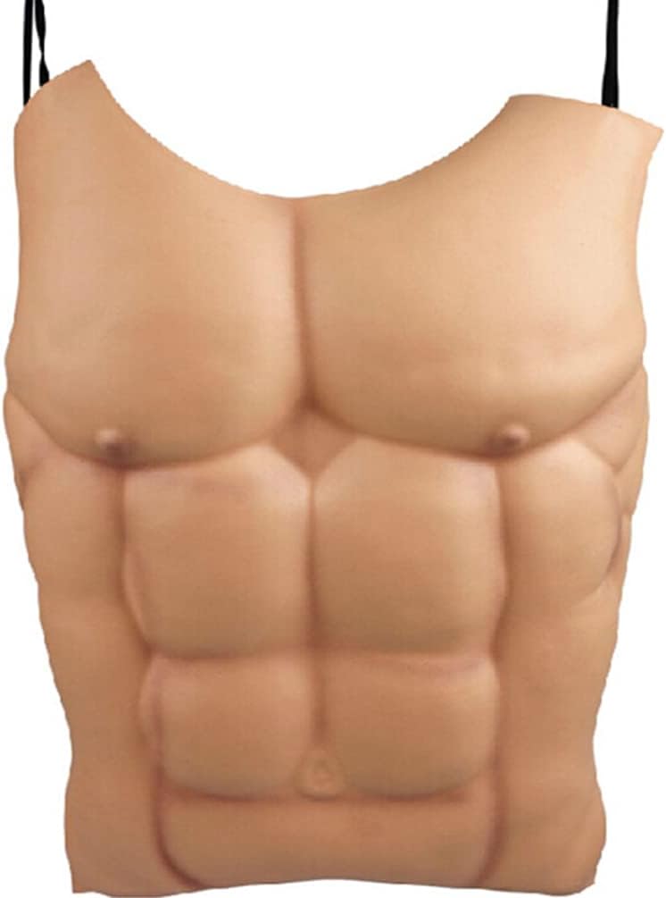 VALICLUD Fake Muscle Chest Pad for Men Halloween Costume Cosplay Party Accessory Artificial Silicone Chest Muscle Prop for Prank and Themed Dress