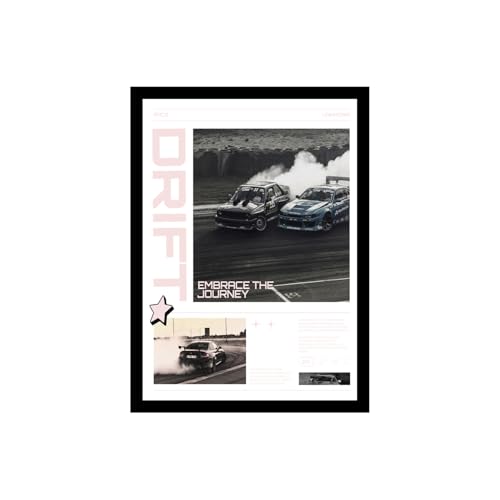 Image of BLINKART Nissan Silvia S15 CarFramed Posters Gift Items Boys Room Wall Decoration Bedroom Office Studio Synthetic Wood Frame & Acrylic Glass Ready to Hang - 12x8 Inch, (A4 Size) - CAR-110