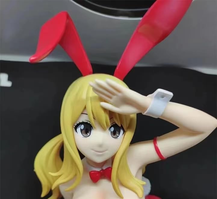 Nmomoytu Lucy Heartfilia Anime Figure B-Style Erza Scarlet Bunny Girl Action Figure Adult Model 38cm
