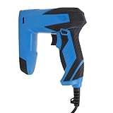 Luocute Elektrische Tacker, Kompaktes, Leichtes Bodenladefach mit 3 Sicherheitsschaltern für die Dekoration von Holzböden, Holzbearbeitung, Möbelreparatur, Elektrische Nagelgeräte (EU-Stecker)