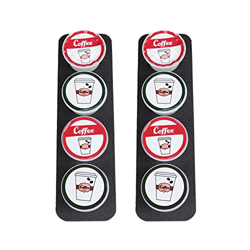 Polar Whale Hotel Hospitality Coffee Pod Storage Organizer 2 Piece Multi-Pack Tray Holder Waterproof Washable Bed And Breakfast Drawer Insert Holds 4 Pods Each Compatible With Keurig K-Cup 2 Pc Set #TOP1