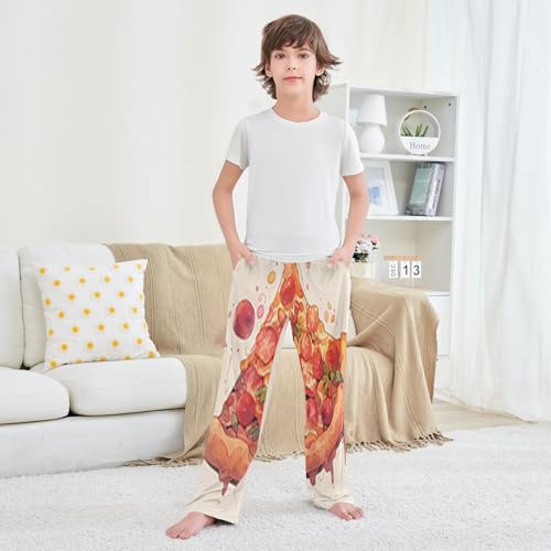 Boys' Pants Pizza Food Tomato Long Bottoms Jogger Pants Elastic Waist Trousers with Pockets S-XL3