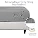 High Thread Count King Sheets - 4 Piece Dark Grey 1000 TC Smooth Sheet Set, 100% Pure Long Staple Cotton Breathable Bedding for Premium Comfort