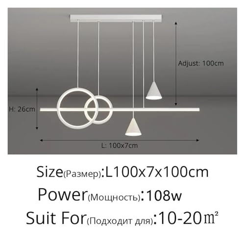 Suspensions modernes minimalistes haut de gamme lustre de plafond blanc - 2