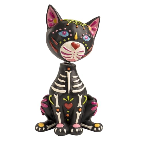 caiydramy Day of The Dead Cat Figurine, 5.9