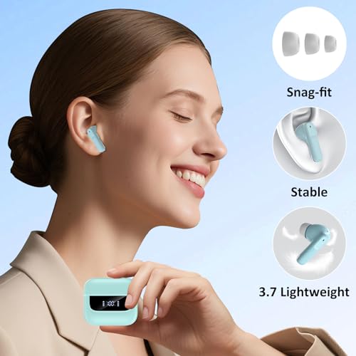 Wireless Ear buds 6-Mic Noise Canceling Large Dual LED Display 35H Playtime - image 4