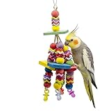 Masticador de Madera Duradero: Los juguetes para loros incluyen componentes de madera natural y robusta, perfectos para actividades diarias de masticación. Apoyan la salud del pico al proporcionar una salida segura para los instintos de roer, mejorando el bienestar físico y emocional del ave. Estos masticadores de madera para pájaros son duraderos y adecuados para uso en jaulas o durante el juego interactivo, fomentando un comportamiento natural y saludable en tu loro.