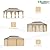 GAZEBEST 12x18 ft Hardtop Gazebo Outdoor Aluminum Patio Gazebo Double Roof Galvanized Steel Canopy with Netting and Curtains for Garden, Backyard, Deck and Lawns.