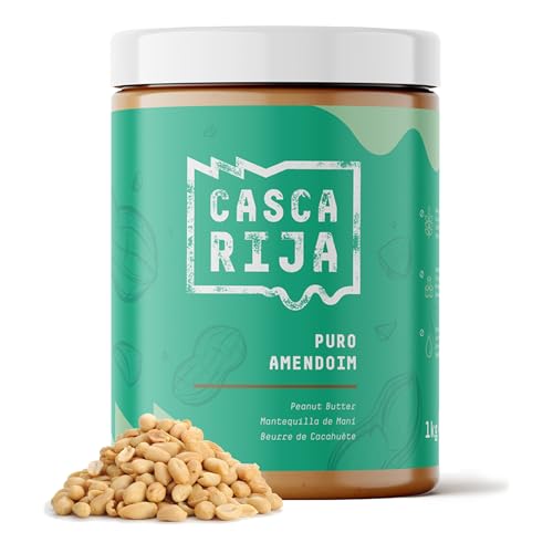 CASCA RIJA: Crema de Cacahuete 1 kg | 99,8% Cacahuetes Tostados + 0,01% Canela Molida + 0,01% Jengibre em Polvo | 100% Natural y Cremosa Sin Trozos de Cacahuete, Vegan
