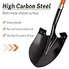 VNIMTI Heavy Duty Gardening Shovel, 56 Inch Round Blade with Fiberglass Handle (Orange) #1