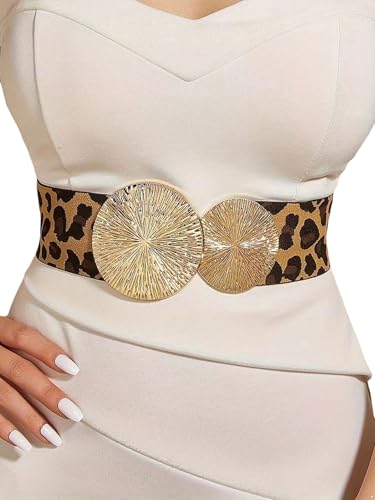 Women Fashion Stretchy Wide Waist Belt Waistband for Dress Jumpsuit Long Coat