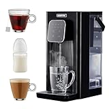 GEEPAS Instant Water Dispenser 2.6KW | Strix Filter 2.5L Tank | Adjustable Temp (45/65/85) & Volume | Touch Panel LED Indicator Removable Drip Tray | Rapid Boil Fresh Clean Hot Water for Home & Office