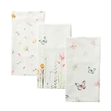 Maison d' Hermine Botanical Fresh - Juego de 3 Toallas de Cocina Multiusos 100% algodón, Primavera/Verano (50 x 70 cm)